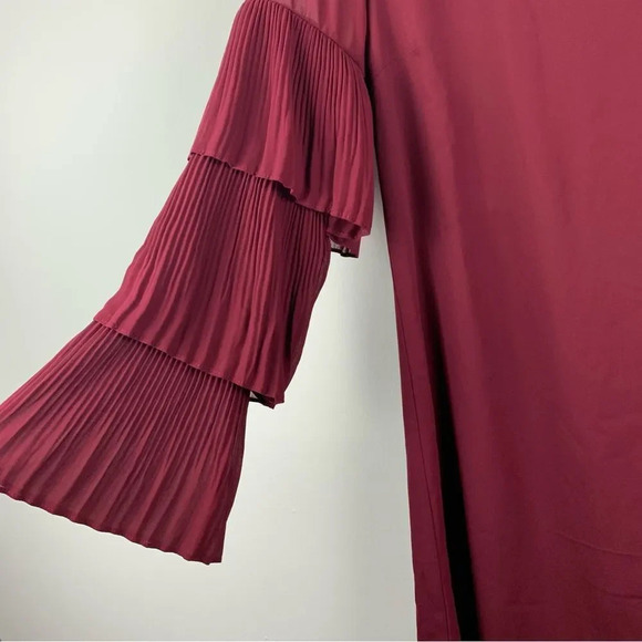 NWT Skies Are Blue Tiered Long Sleeve Ruffle Sheath Dress XS - Picture 4 of 10